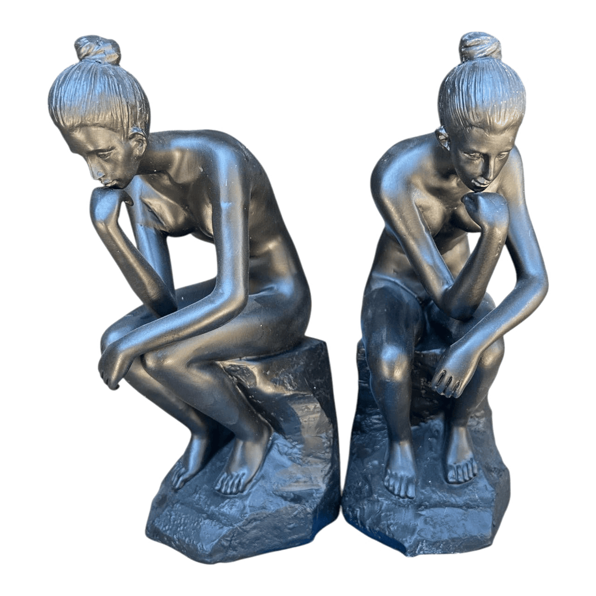 Figurine Craft - Thinking Ladies Pair, transparent background