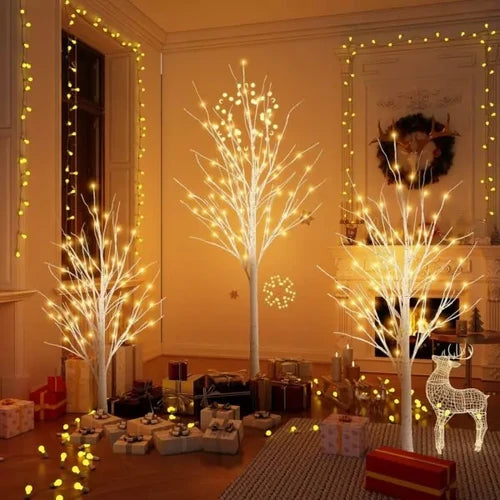 1.8M Warm White Birch LED Tree Light