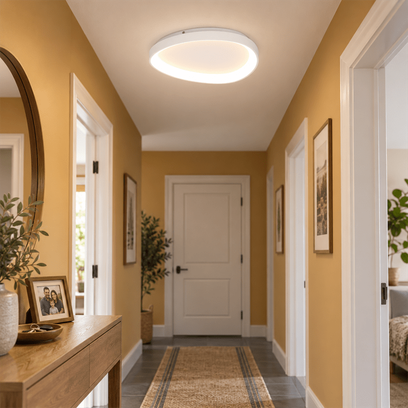 White 36W LED Ovoid Ceiling Light – 42cm, 3000K