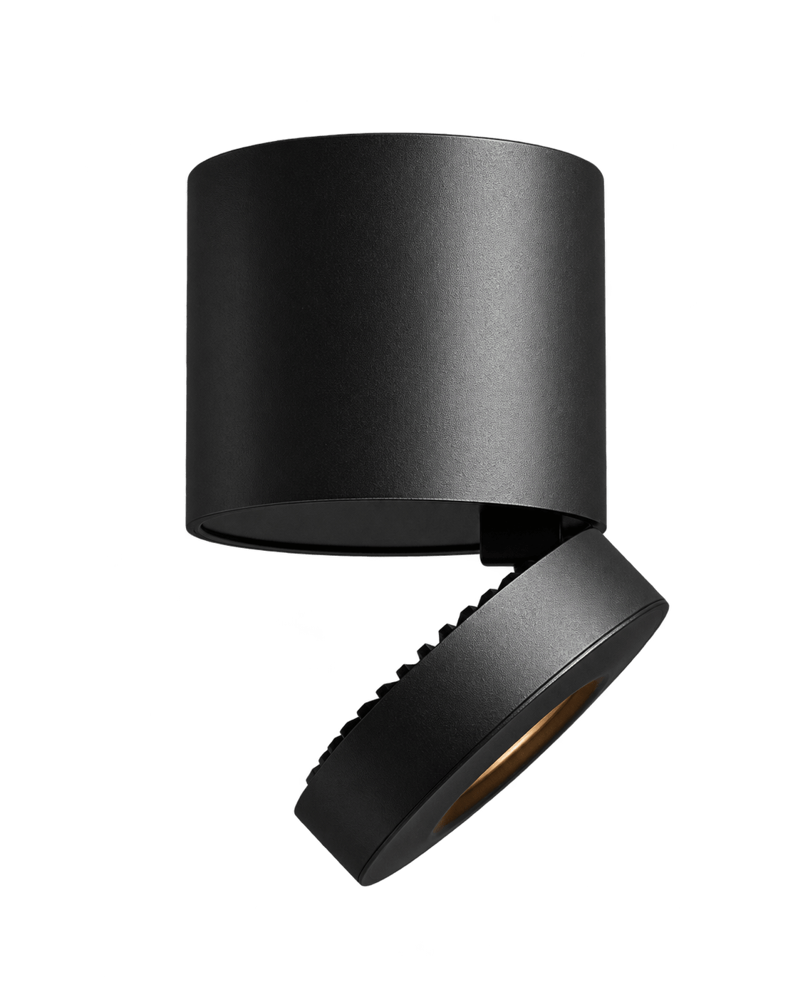 Giba surface-mount LED downlight 10W in black on a transparent background