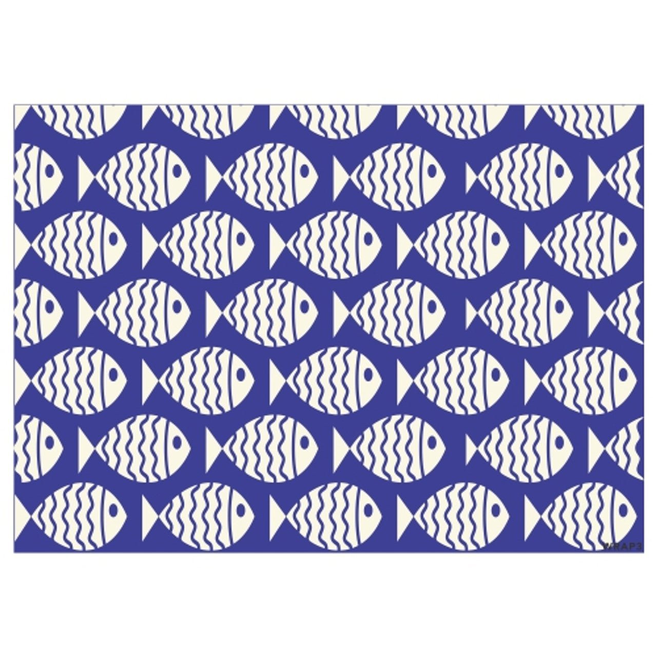 Gift Wrap Sheet - Blue Cream Fish - Future Decor