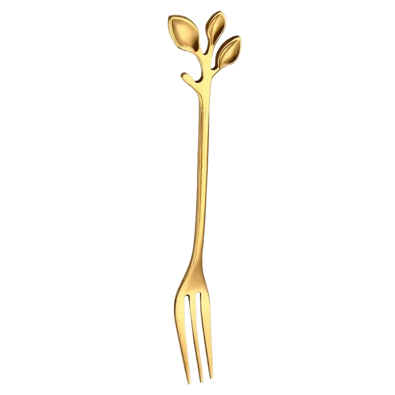 Gold Cake Fork Pack Of 6 - Three Tiny Leaves