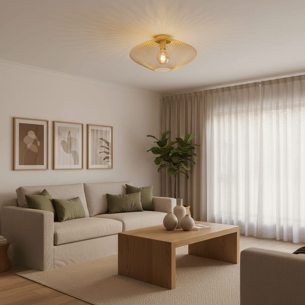 Slade Gold Mesh Ceiling Light - additional product image