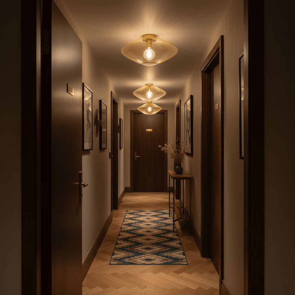 Slade Gold Mesh Ceiling Light - additional product image