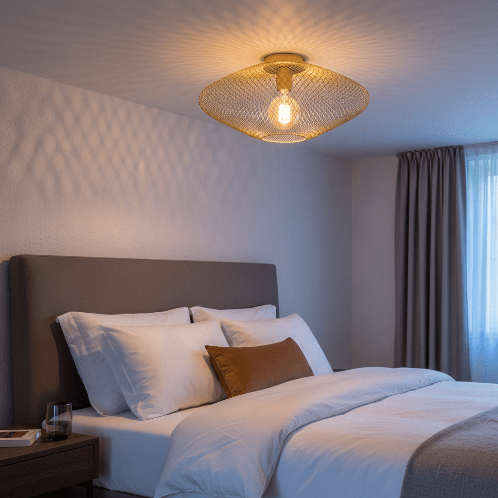 Slade Gold Mesh Ceiling Light - additional product image