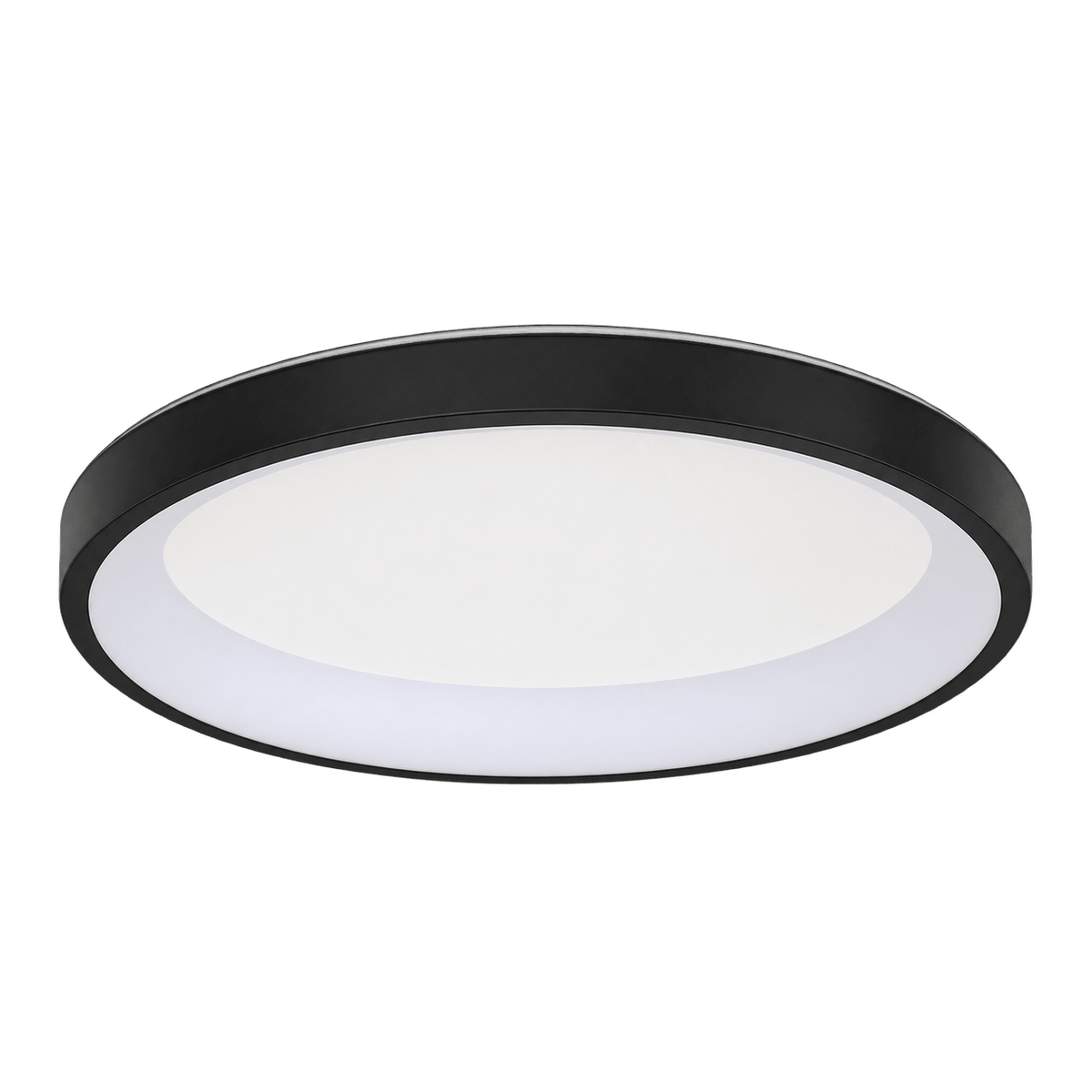 Avery Round Framed Dimmable Warm White Ceiling Light - Black, 36 Watt