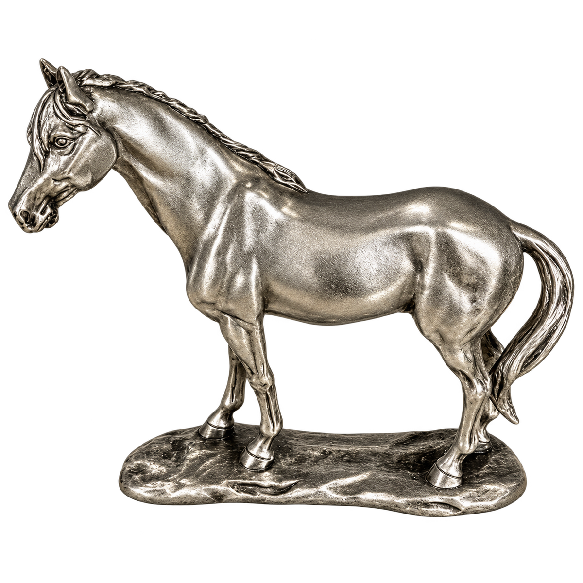 Animal Figurine – Silver Standing Horse