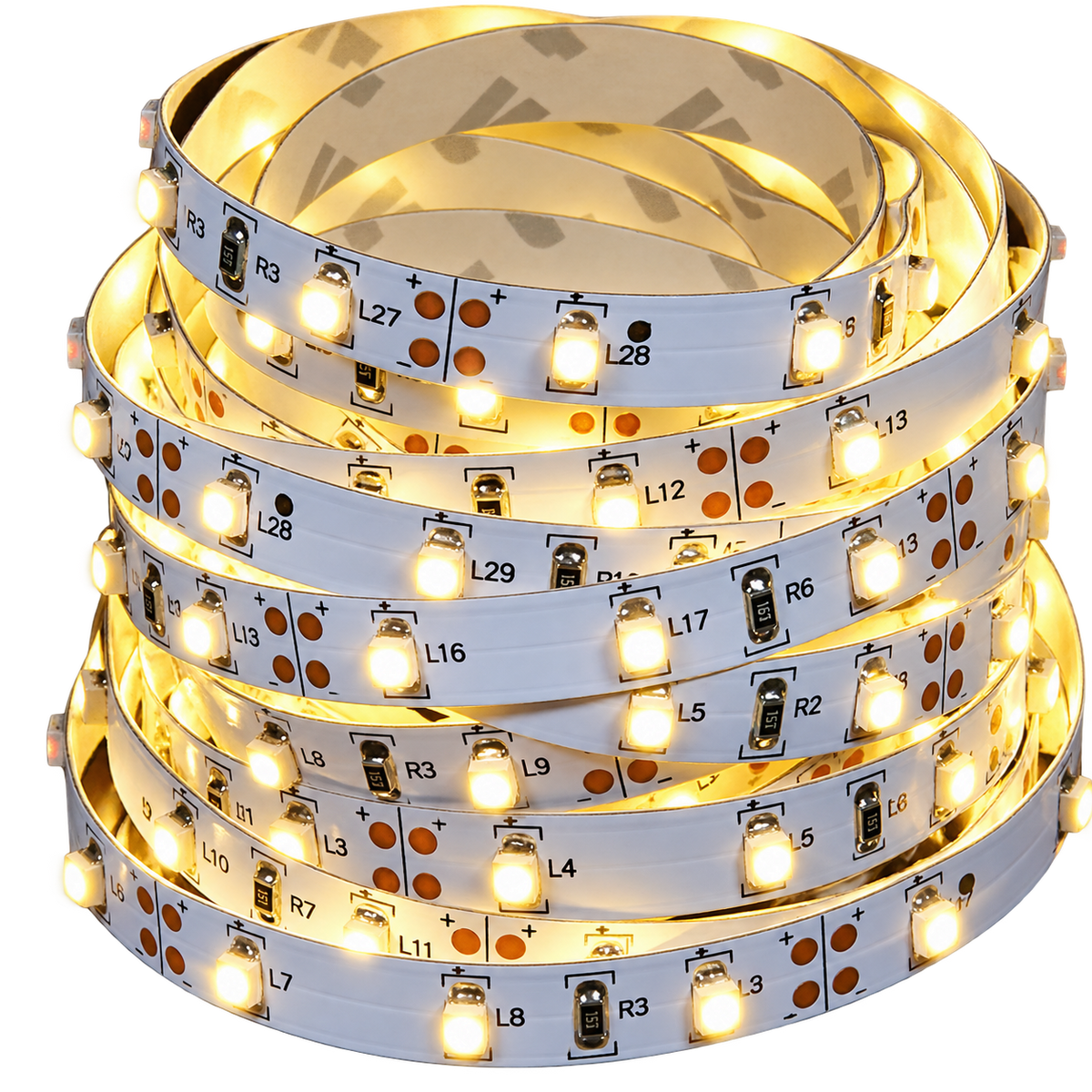 LED Striplight 12V - Per Meter - 120 LED / Warm White (3000K)