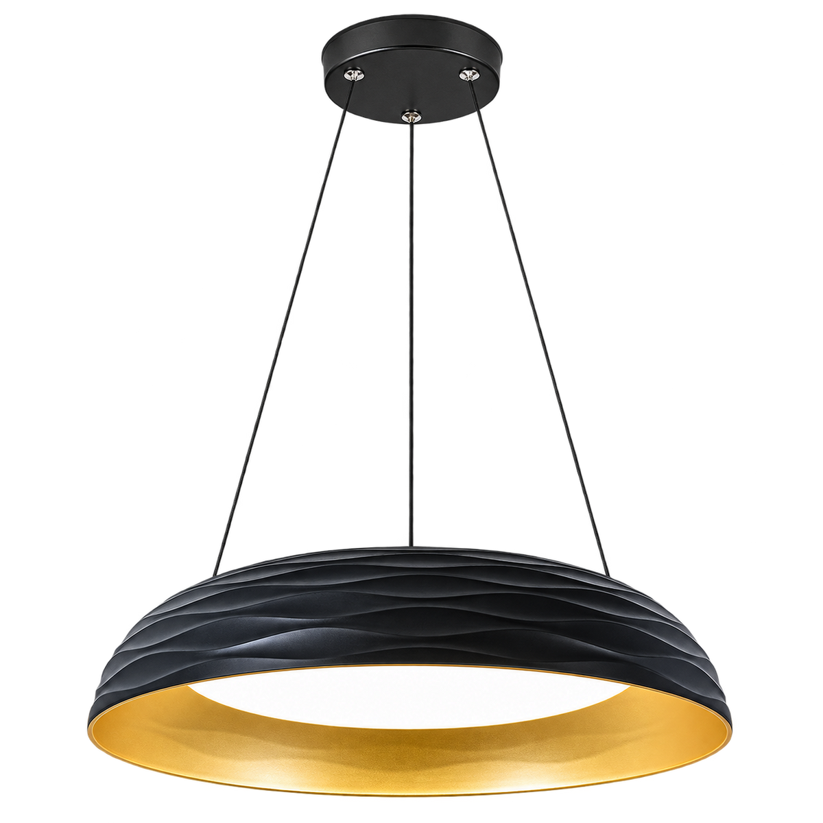 Dunes 500 Black / Gold Pendant Light - 3CCT, 28W, Dimmable