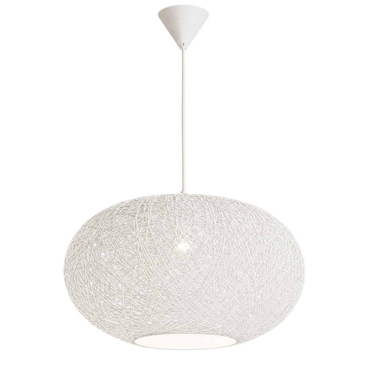White Twine Pendant Light LED