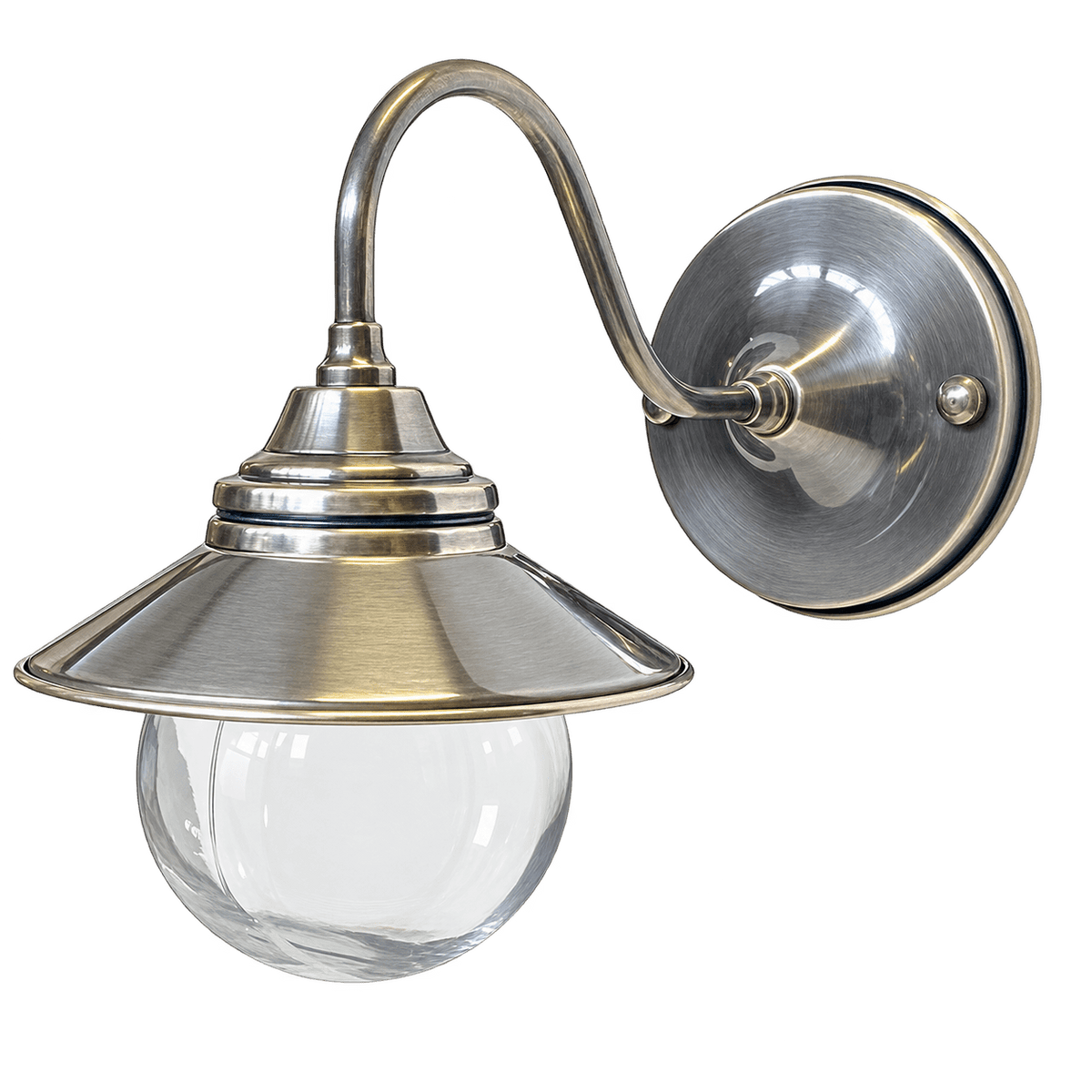 Cupid Outdoor Wall Lamp Antique Silver