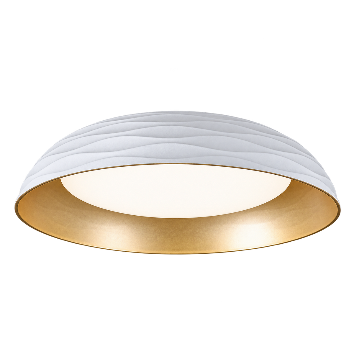 Dunes 500 White / Gold Ceiling Light - 3CCT, 28W, Dimmable