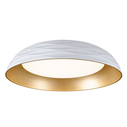 Dunes 500 White / Gold Ceiling Light - 3CCT, 28W, Dimmable