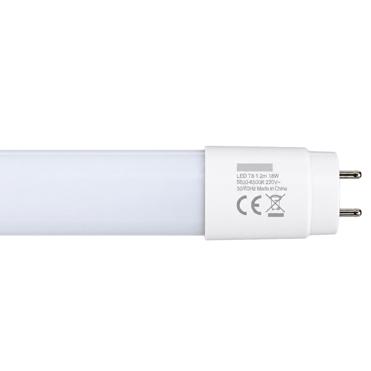 T8 LED plastic tube, 1200mm, 18W, Daylight (6000K)