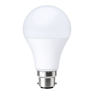 A 15W LED bulb with a rounded white top and a silver B22 base, displayed against a plain background.