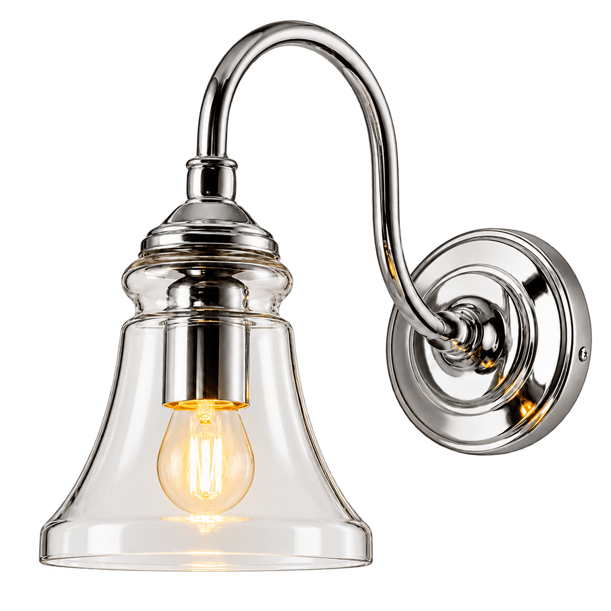 Plaza Wall Lamp Antique Silver