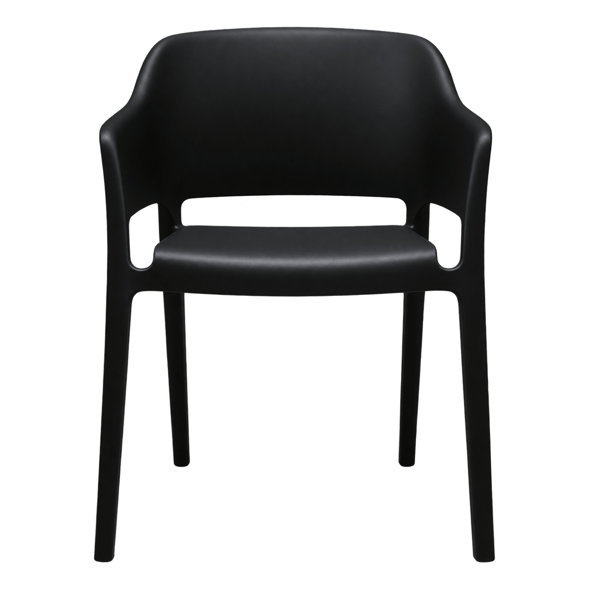 Solid Stackable Black Chair