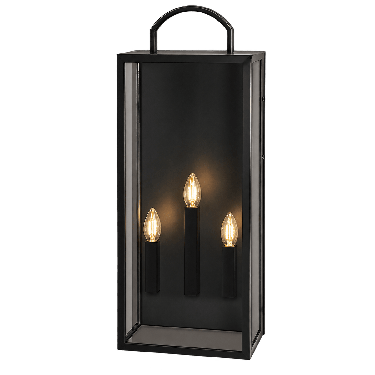 Cambridge Large Coastal Exterior Wall Lantern - 3 x E14, Black