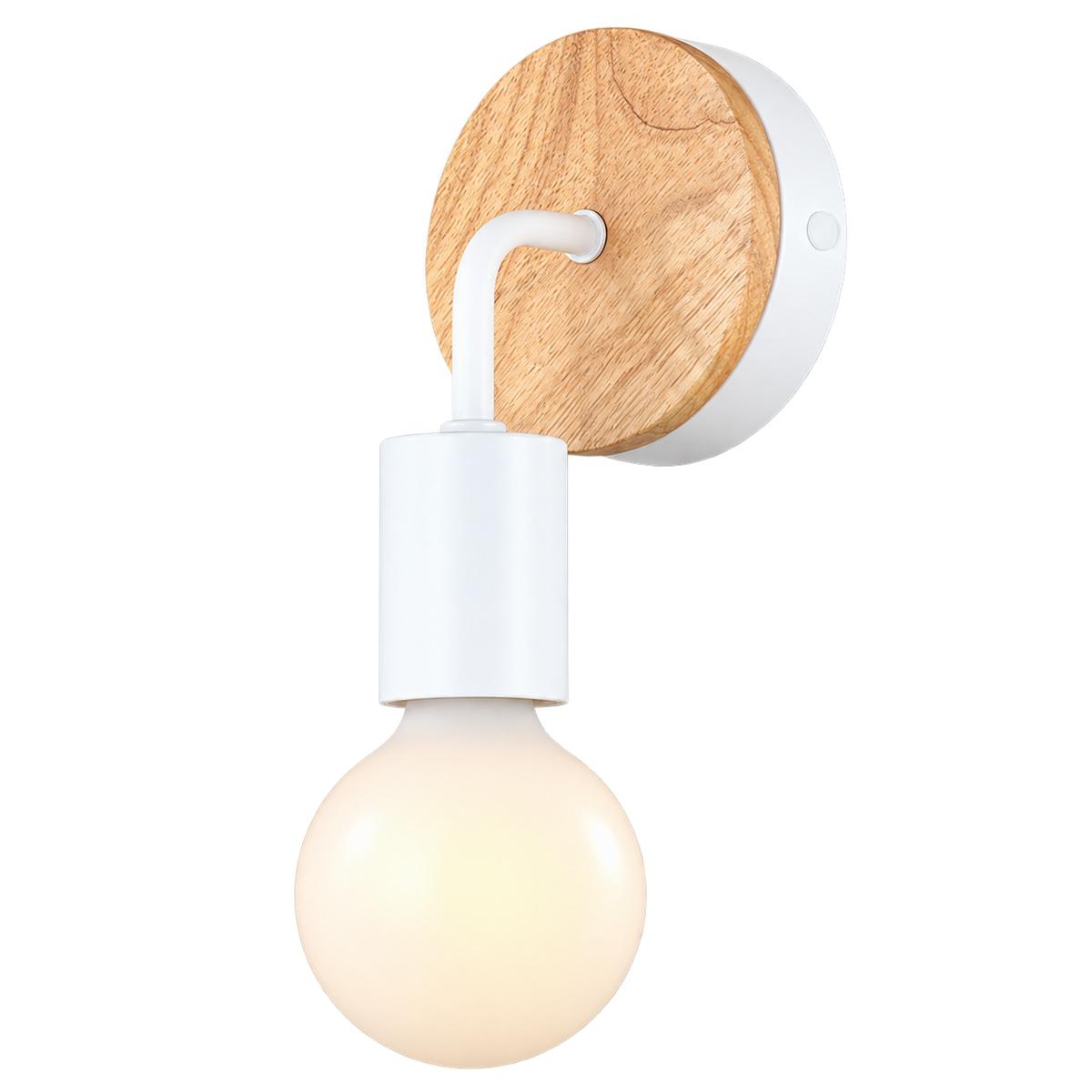 Essence White / Wood Wall Light - E27, IP20