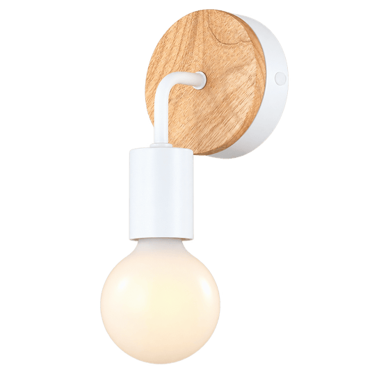 Essence White / Wood Wall Light - E27, IP20
