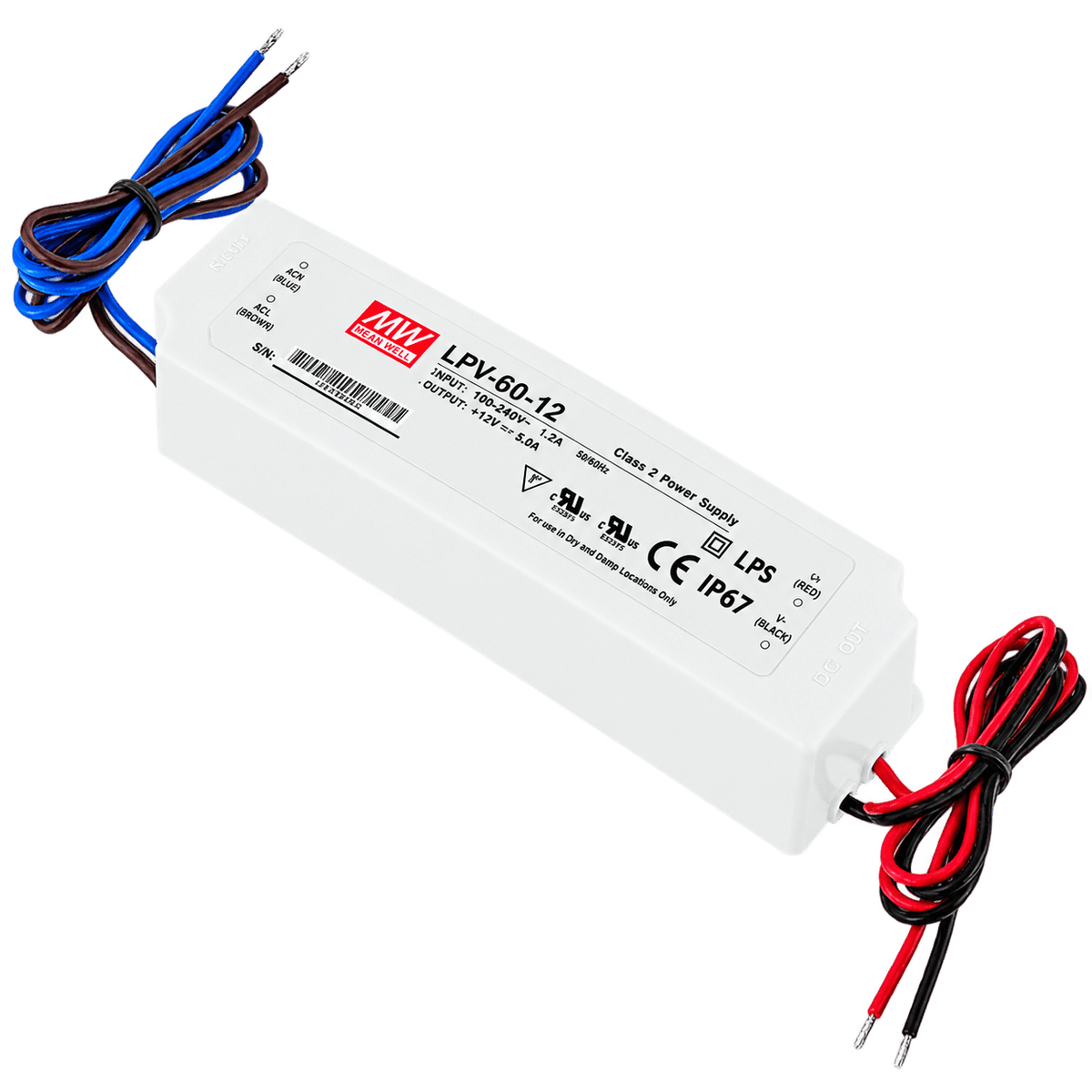 LED Power Supply - IP67 Meanwell - 24VDC - 150W