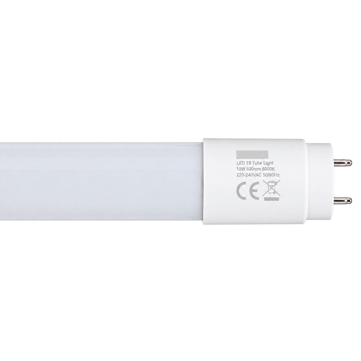 T8 LED plastic tube, 600mm, 9W, Daylight (6000K)