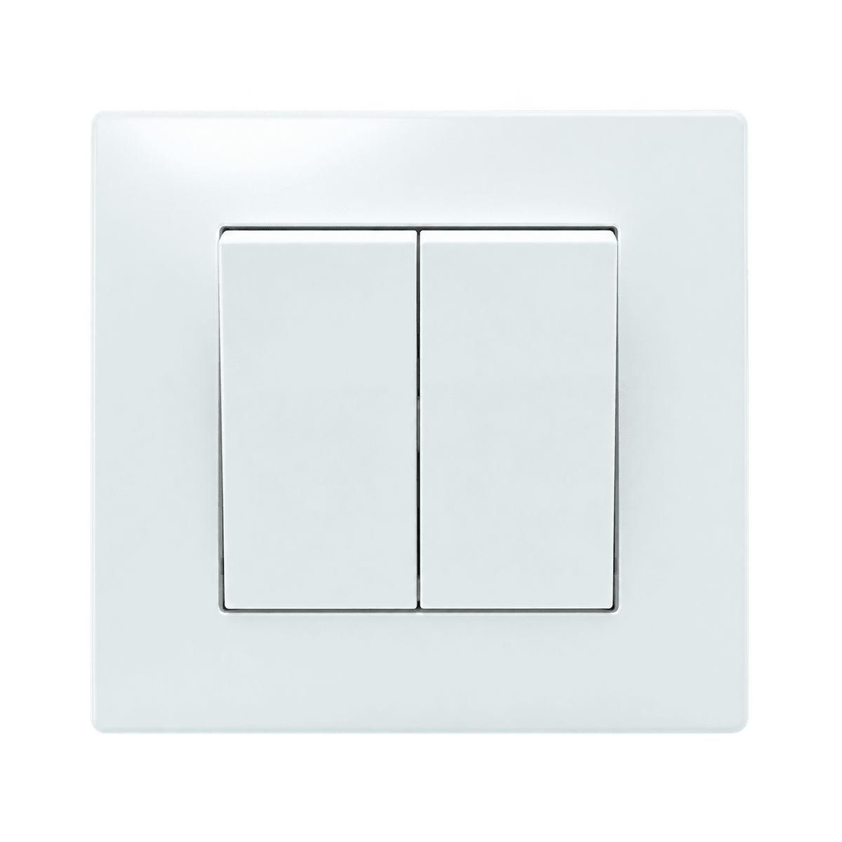 2 Lever 2 Way Switch 10A - White (3x3)
