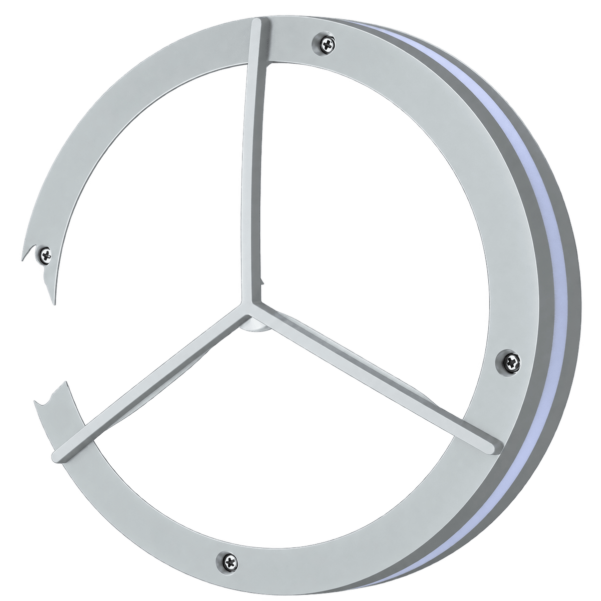 Grey LED Bulkhead - Round - Tri-Split