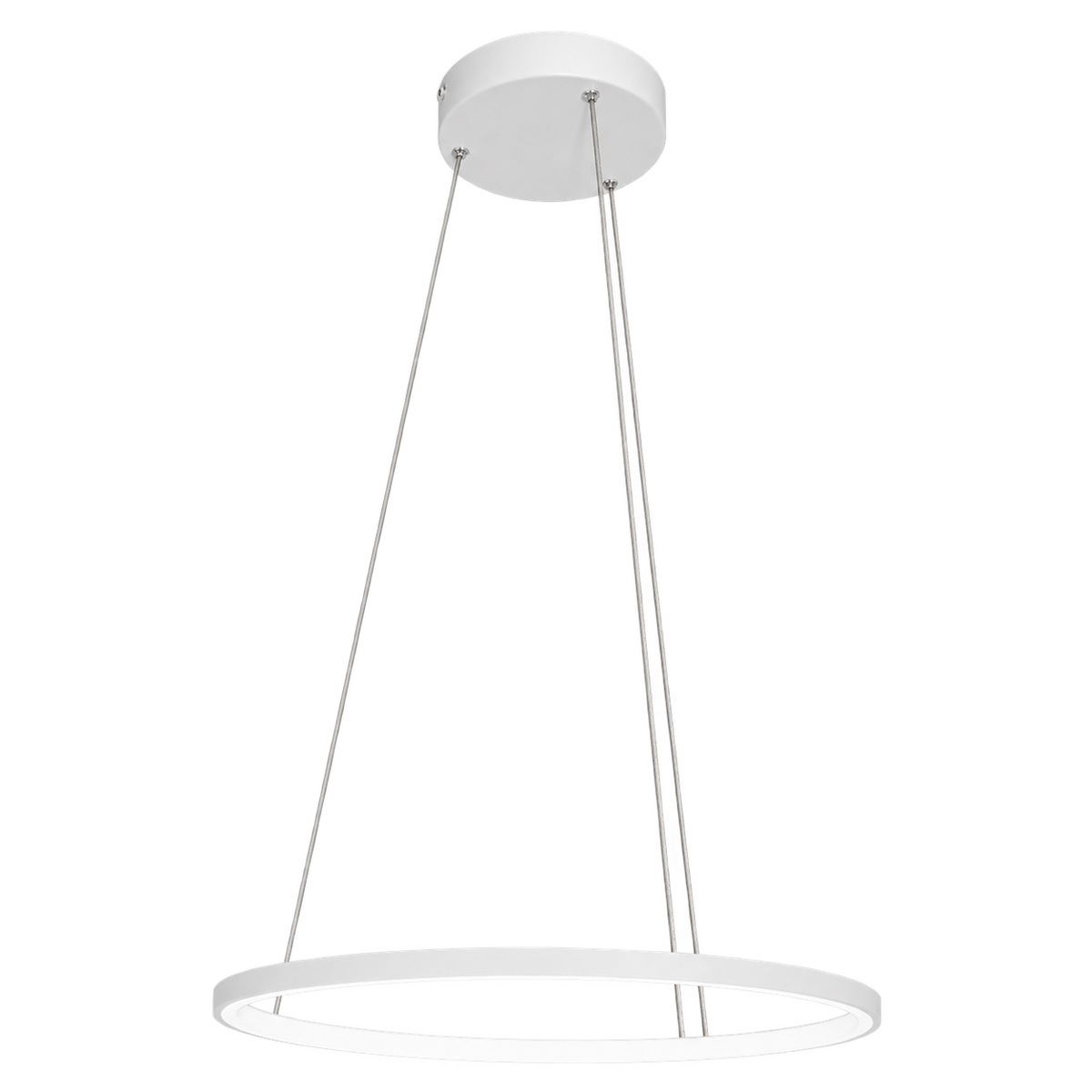 230V 22W LED 60cm Single Ribbon Pendant - White
