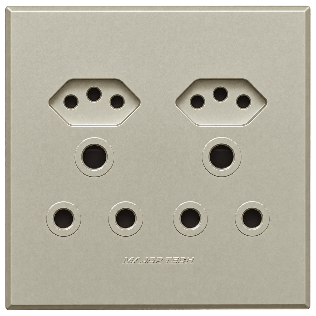 Veti 3 - 4 x 4 Unswitched RSA & V-Slim Sockets - Titanium