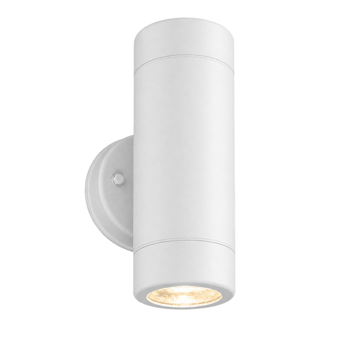 White PVC Up & Down Facing GU10 Wall Light, IP44