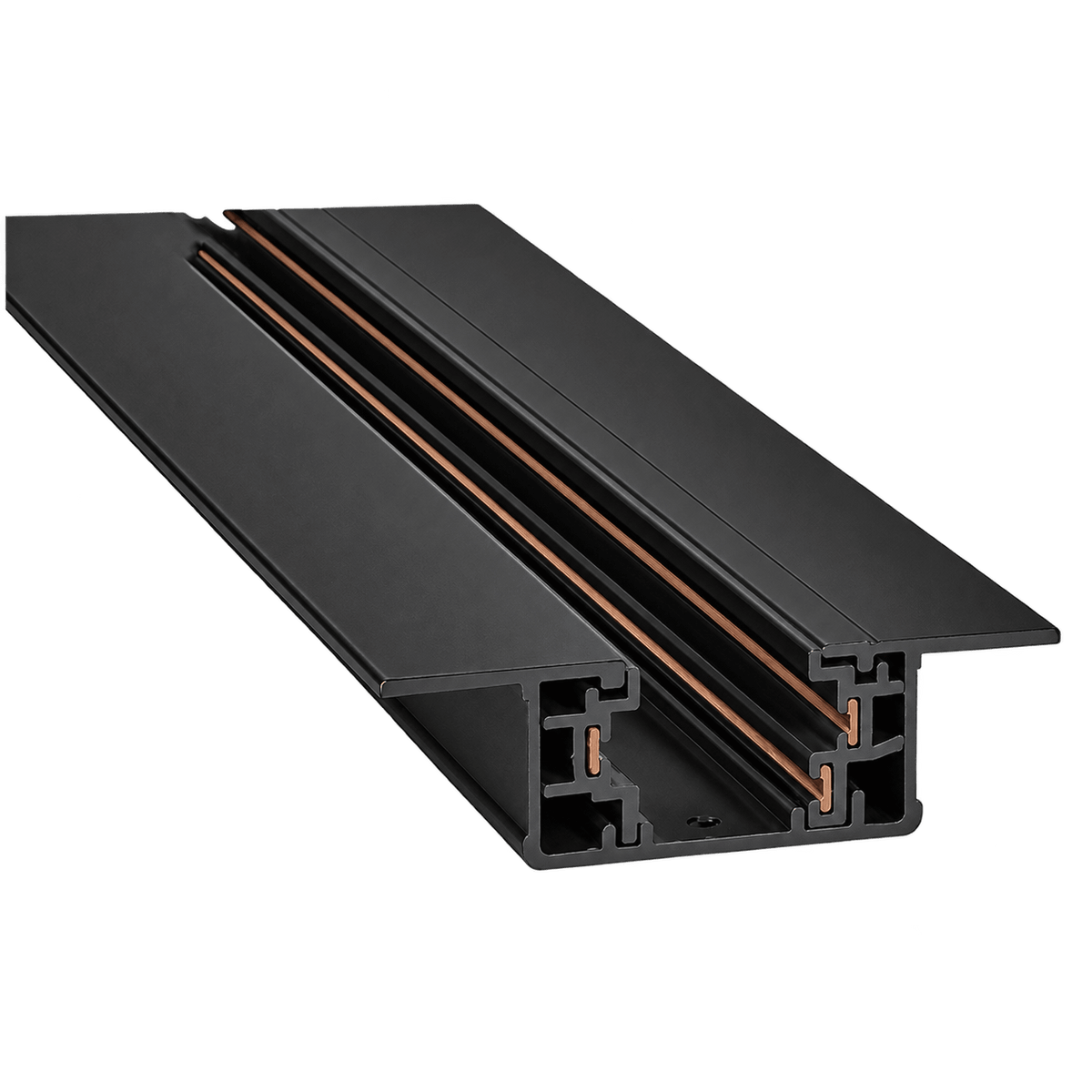3-Wire Recessed Track Light White - Black / 3m