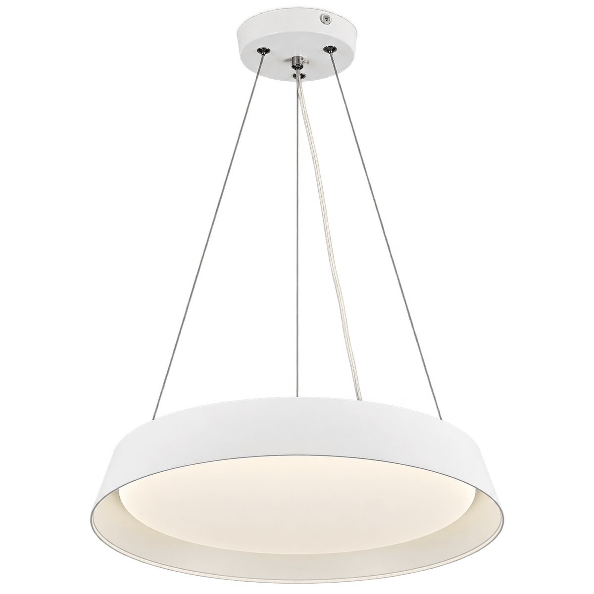 Aura 450 White Pendant Light - 3CCT, 30W, Dimmable