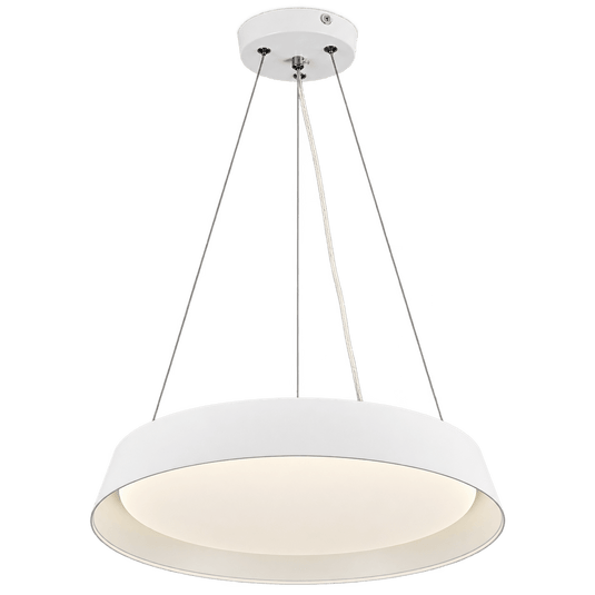 Aura 450 White Pendant Light - 3CCT, 30W, Dimmable