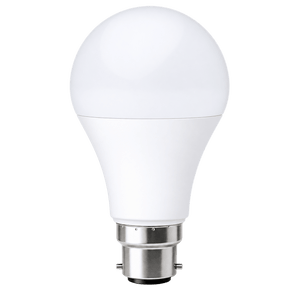 A 15W LED bulb with a rounded white top and a silver B22 base, displayed against a plain background.