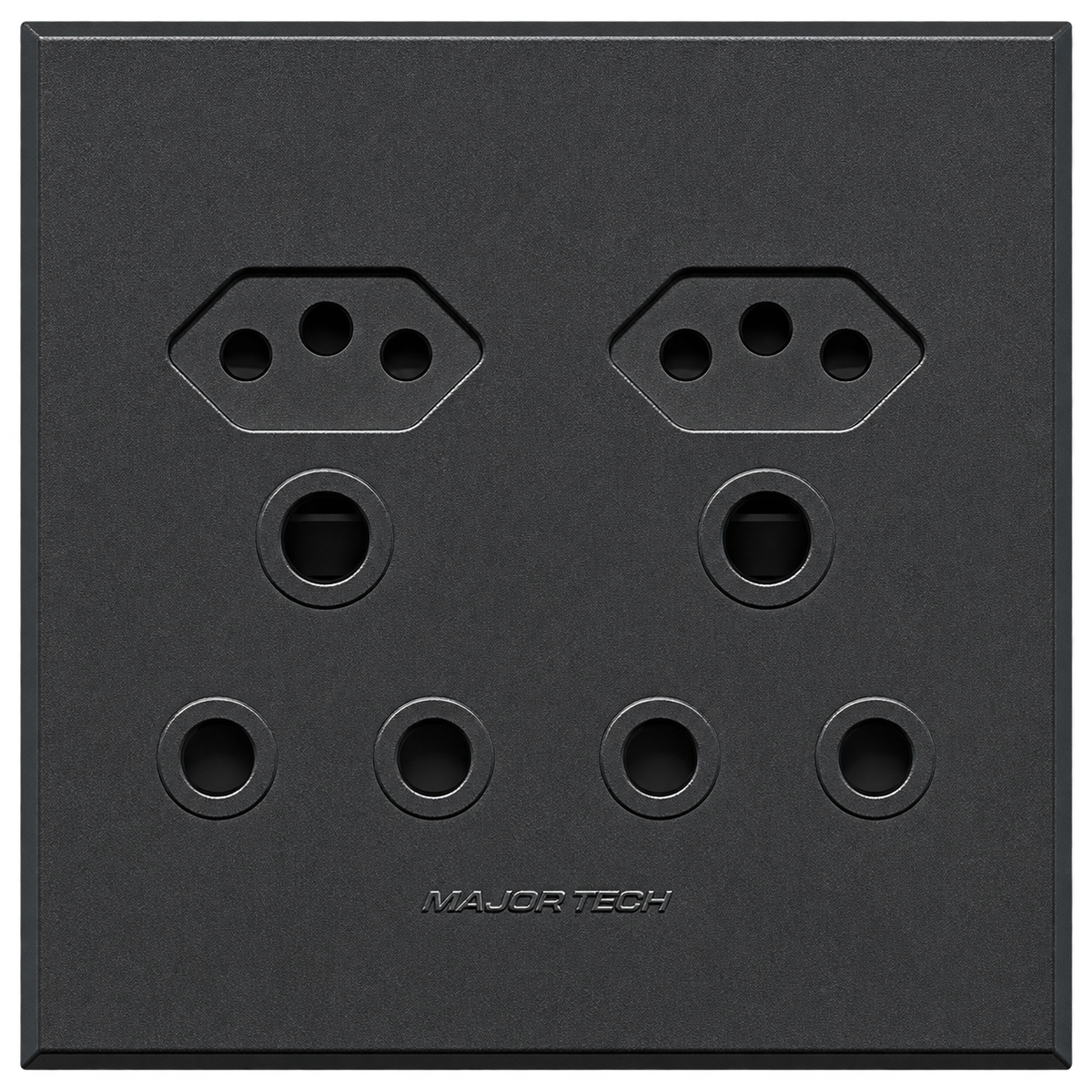 Veti 3 - 4 x 4 Unswitched RSA & V-Slim Sockets - Titanium