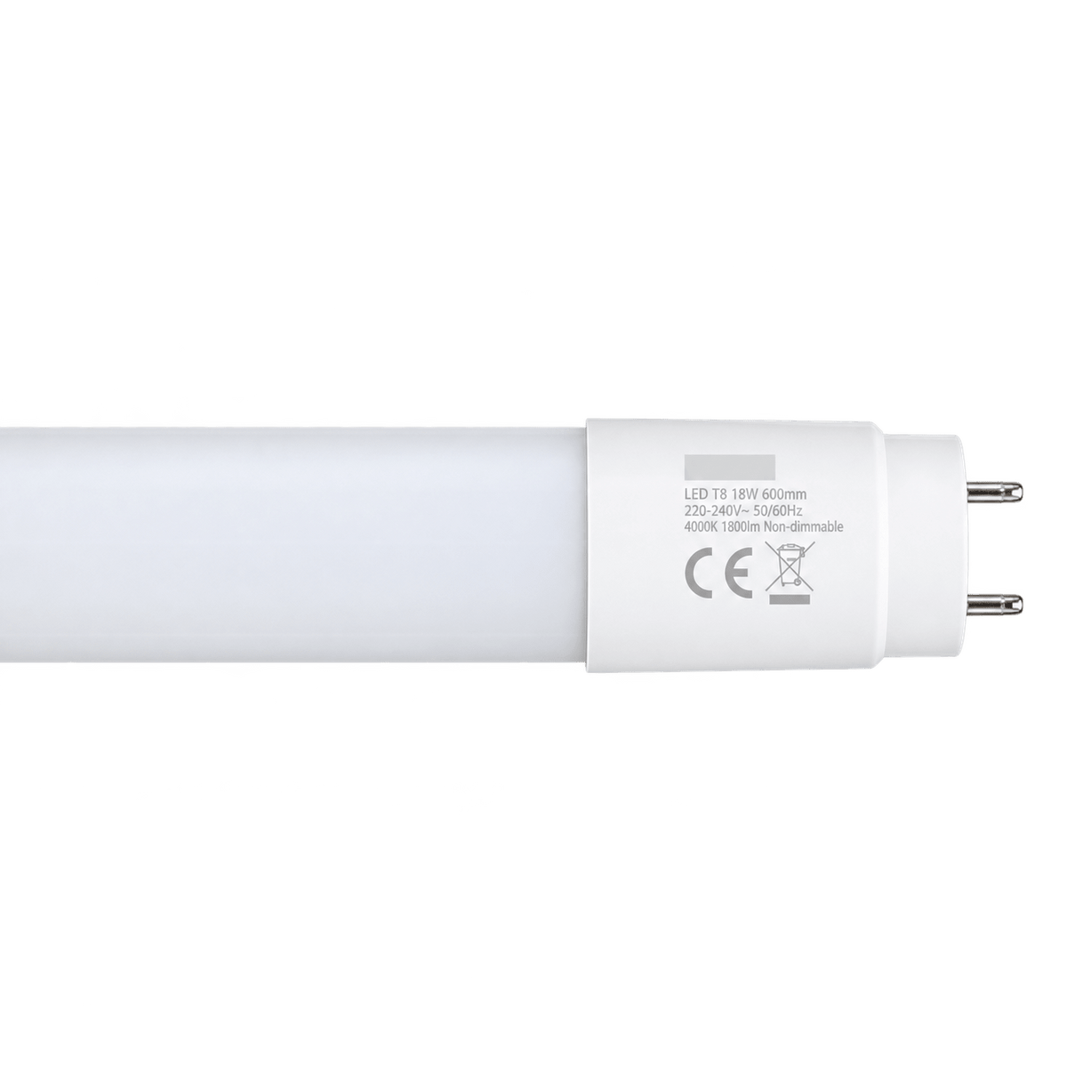 T8 LED plastic tube, 600mm, 9W, Cool White (4000K)
