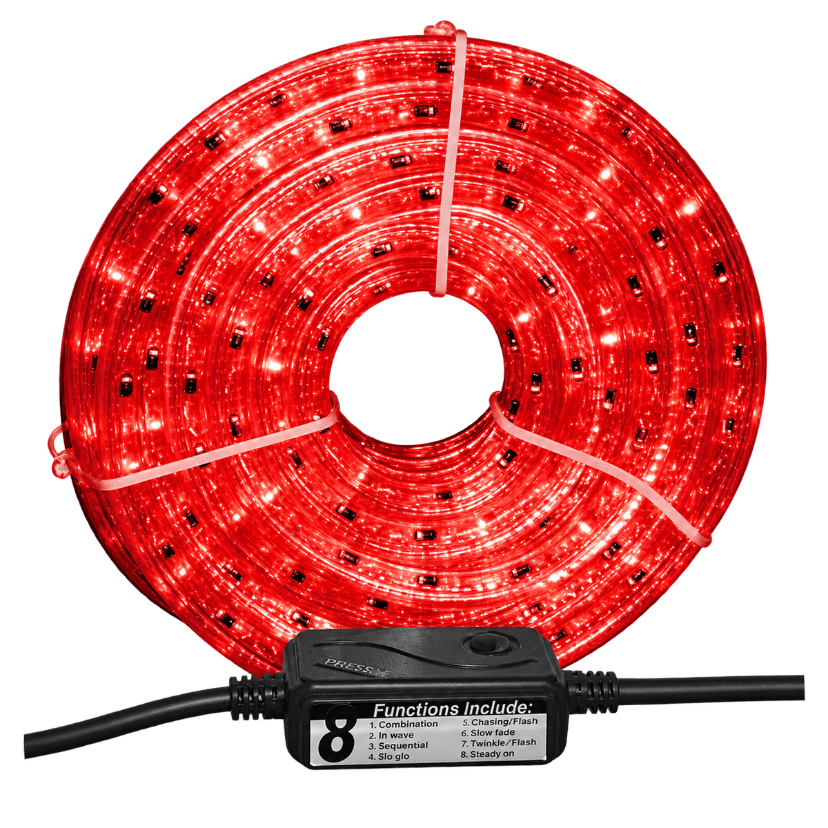 LED Rope Light 3-Wire Red, 230V (10m Roll)