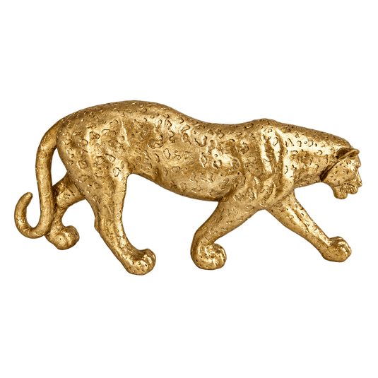 Animal Figurine - Gold Leopard Walking