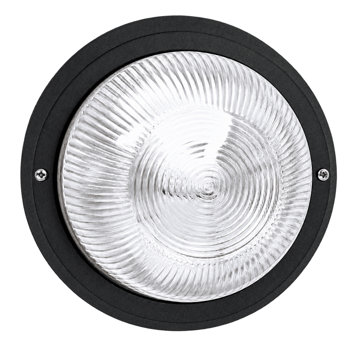 PVC Bulkhead with Clear Glass IP54 - Black