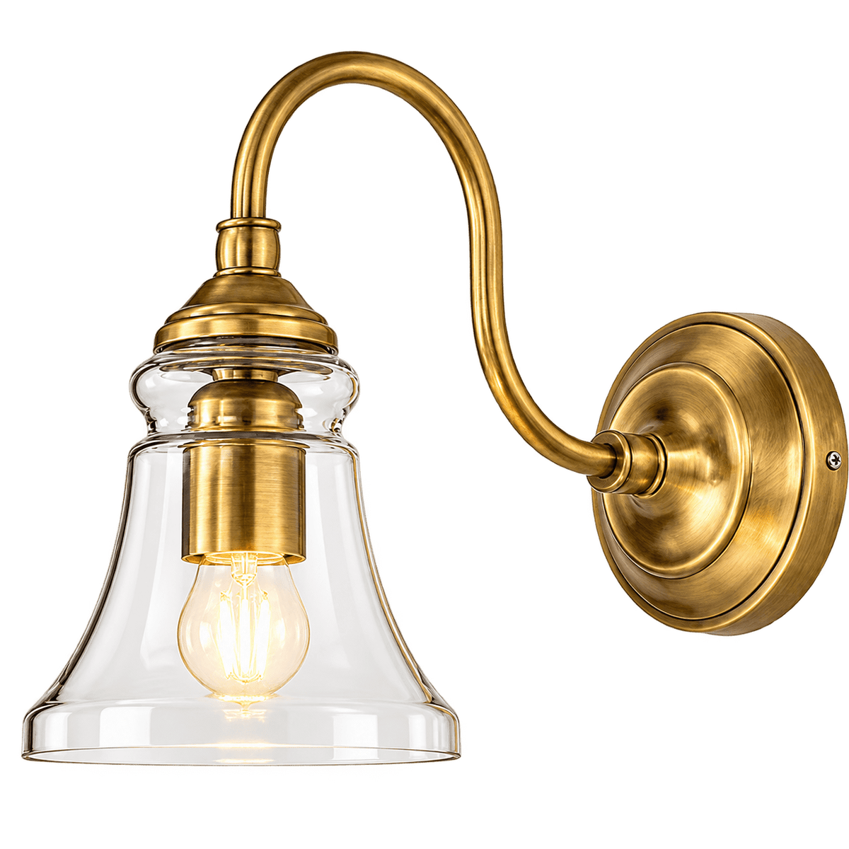 Plaza Wall Lamp Antique Brass