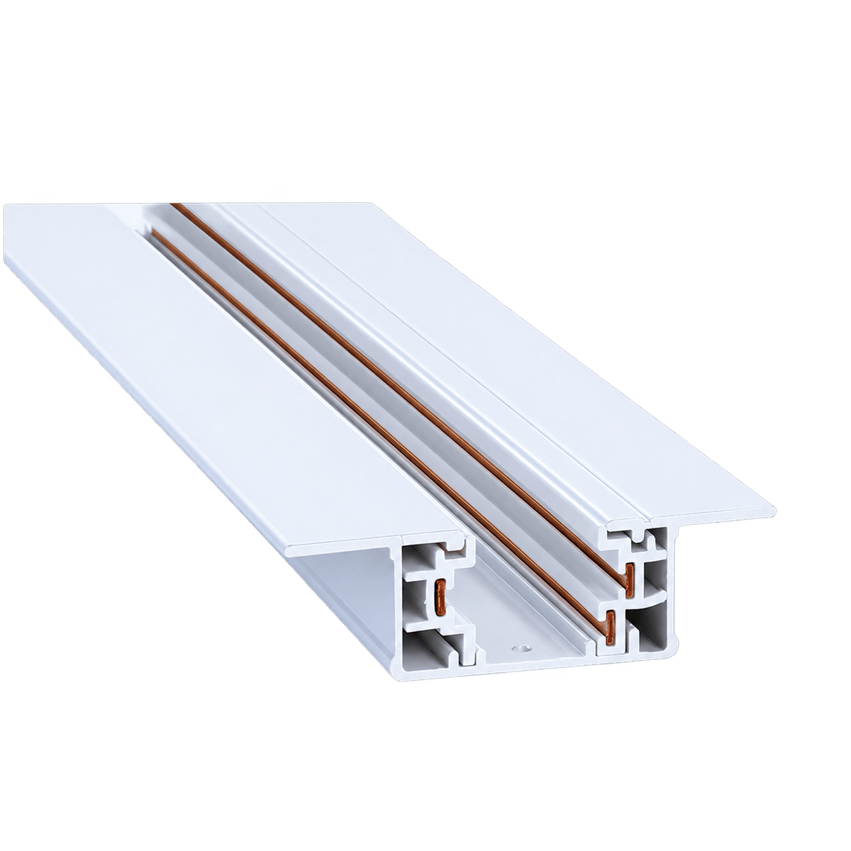 3-Wire Recessed Track Light White - White / 3m