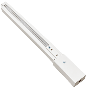 White 3 wire track, 1500mm long, featuring a smooth finish and two visible screws on one end.