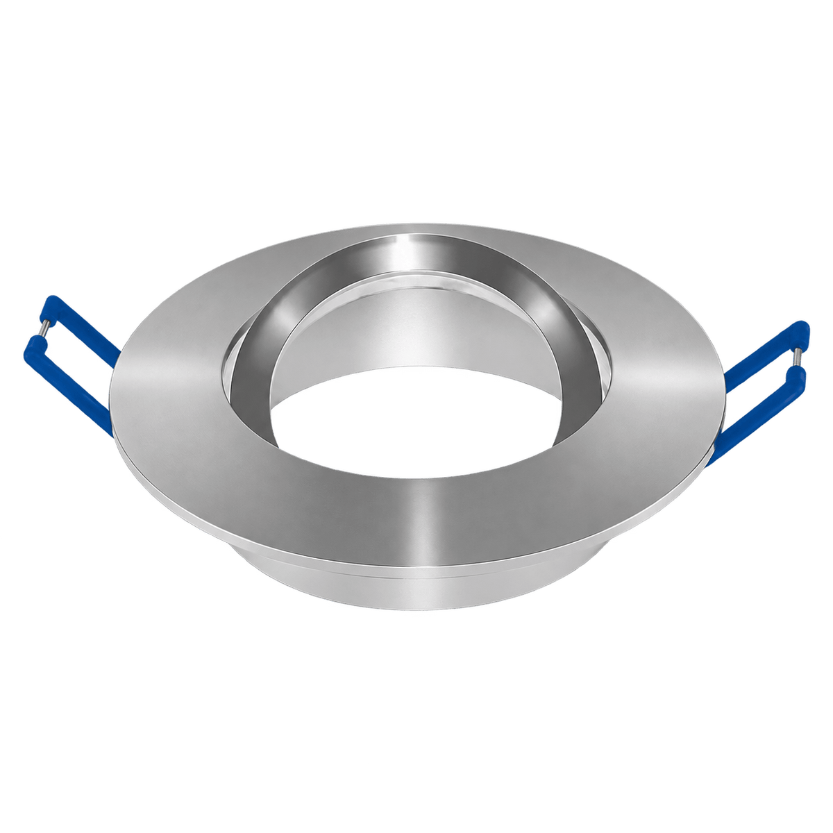 Silver Tilt GU10 Downlight Fixture, IP20