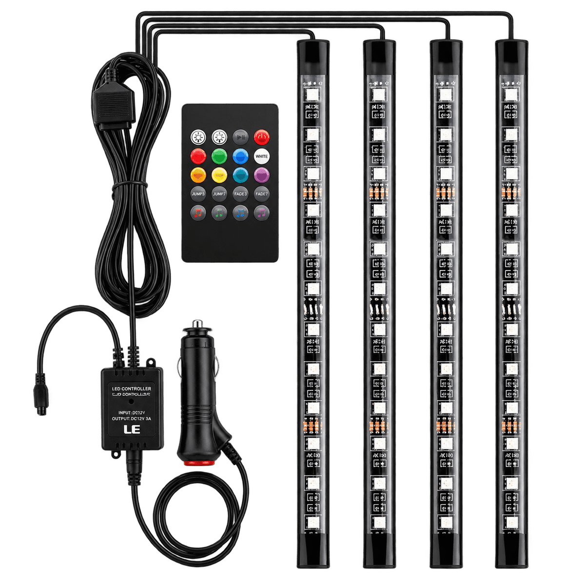 LED Strip Light - Dashboard Lighting Kit - RGB & Music Control