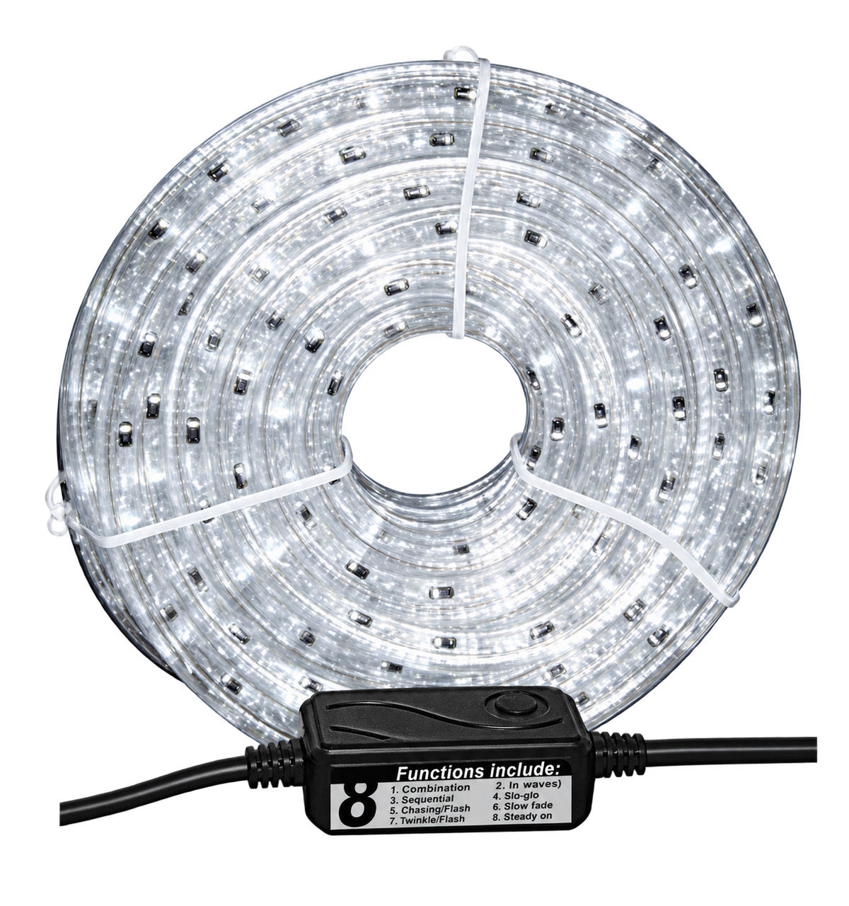 LED Rope Light 3-Wire White 6000K, 230V (50m Roll)
