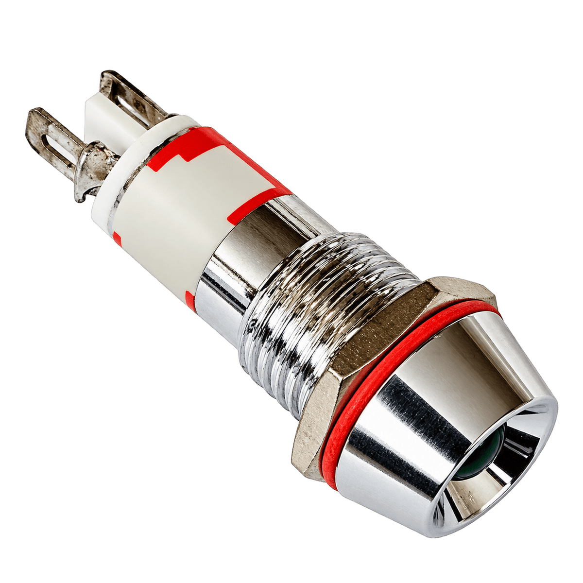 12V White LED Pilot Light 10mm
