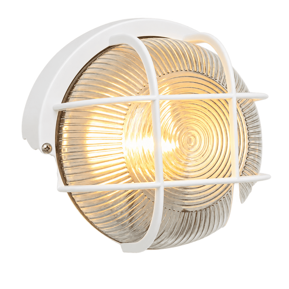 White Outdoor Grid Bulkhead Light IP44