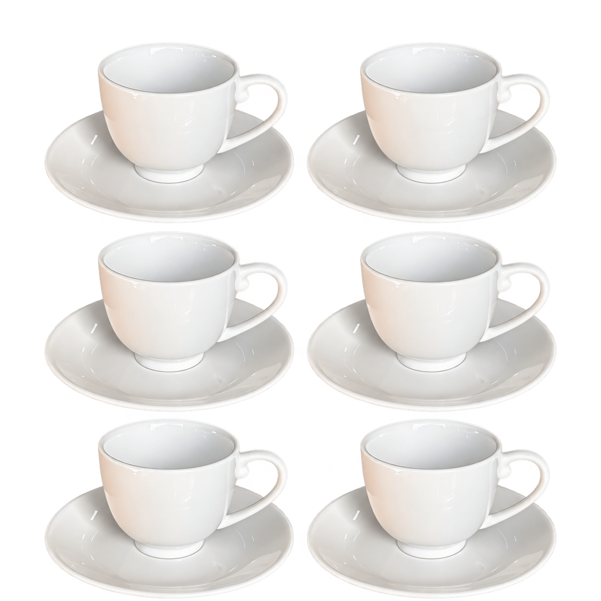 White Espresso Ceramic Bow Cup Set - Box Of 6