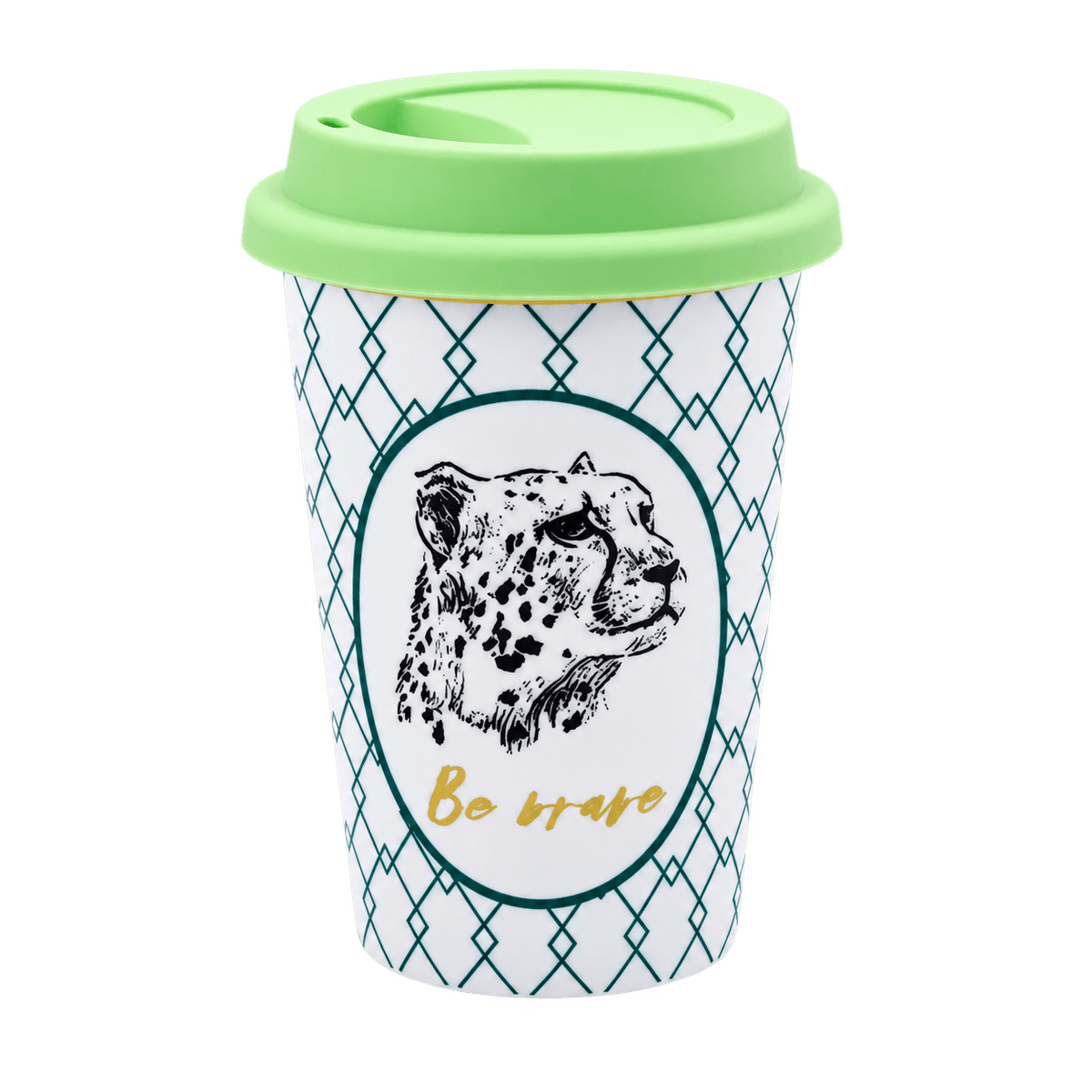Geometrical Cheetah Travel Mug